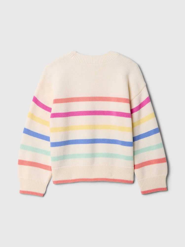 Gap Cream Stripe Crew Neck Jumper (6mths-5yrs) - Image 2 of 3 Gap Cream Stripe Crew Neck Jumper (6mths-5yrs) - Image 2 of 3