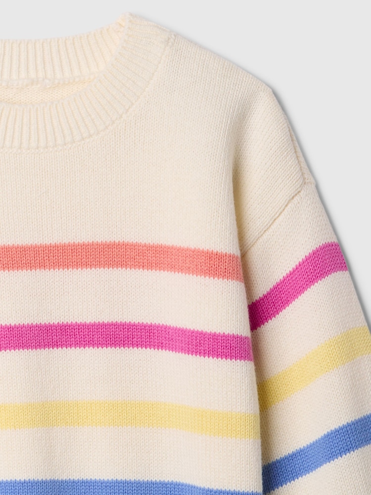 Gap Cream Stripe Crew Neck Jumper (6mths-5yrs) - Image 3 of 3 Gap Cream Stripe Crew Neck Jumper (6mths-5yrs) - Image 3 of 3