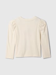 Gap Cream Logo Puff Long Sleeve T-Shirt (6mths-5yrs) - Image 2 of 2