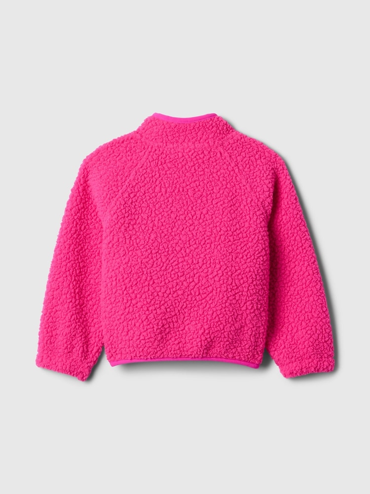 Gap Pink Sherpa Half-Zip Pullover Fleece (6mths-5yrs) - Image 2 of 3