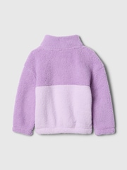 Gap Violet Purple Recycled Sherpa Quarter-Snap Fleece (6mths-5yrs) - Image 2 of 2
