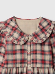 Gap Red Tiered Flannel Shirt Dress (6mths-5yrs) - Image 3 of 3