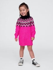 Gap Pink Fair Isle Jumper Dress (6mths-5yrs) - Image 1 of 4