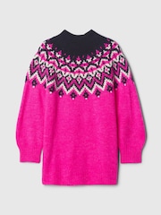 Gap Pink Fair Isle Jumper Dress (6mths-5yrs) - Image 2 of 4