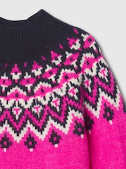 Gap Pink Fair Isle Jumper Dress (6mths-5yrs) - Image 4 of 4