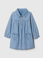 Gap Blue Denim Heart Dress (6mths-5yrs) - Image 1 of 2