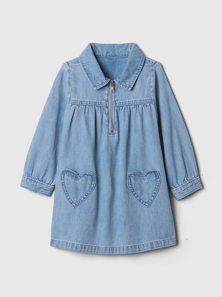 Gap Blue Denim Heart Dress (6mths-5yrs) - Image 1 of 2