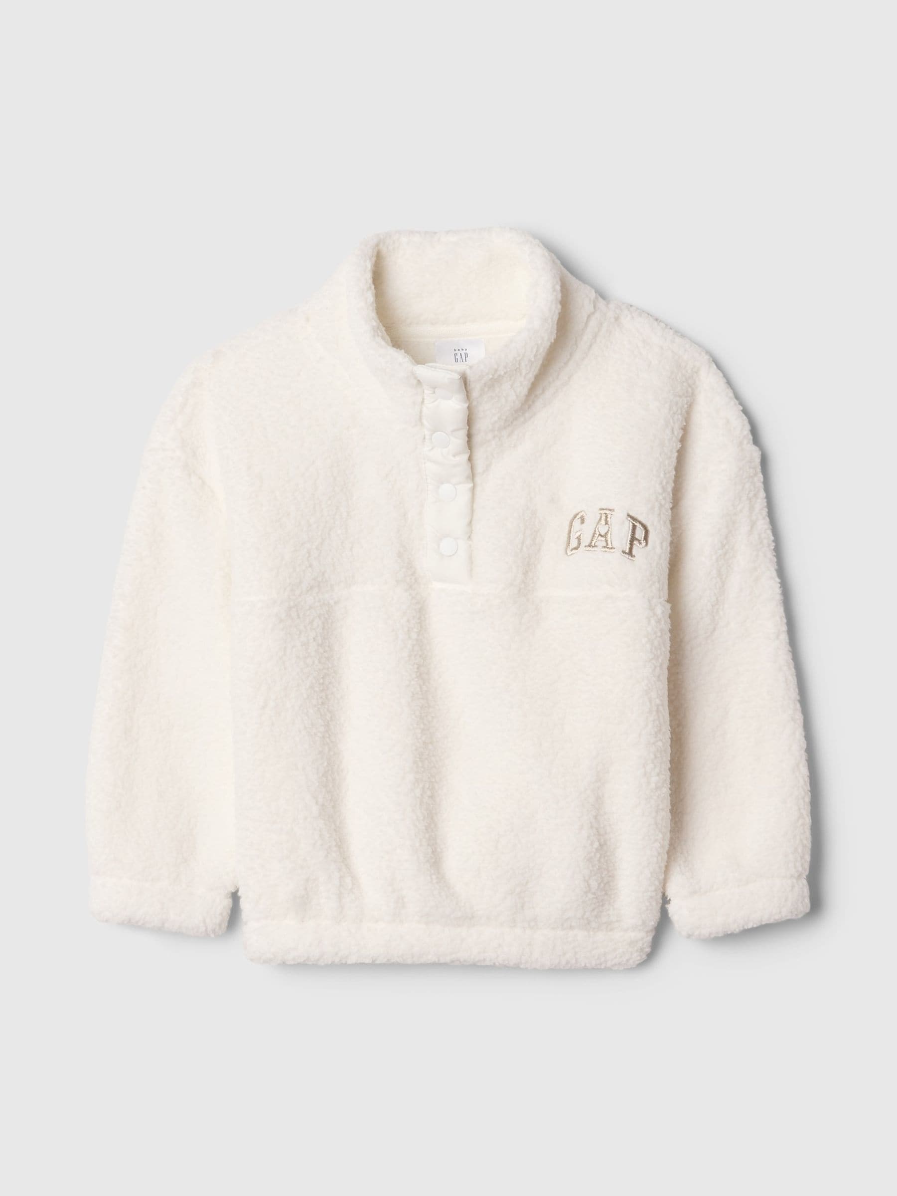White sherpa sweatshirt top