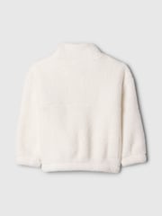 Gap White Recycled Sherpa Quarter-Snap Fleece (6mths-5yrs) - Image 2 of 2