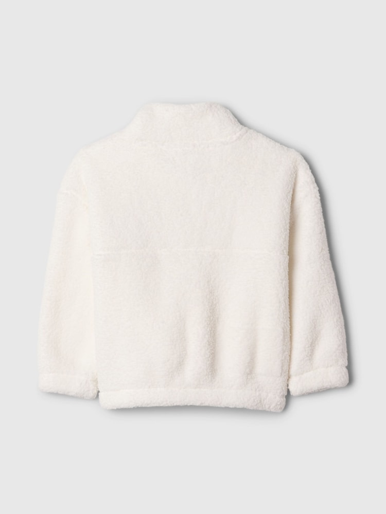 Gap White Recycled Sherpa Quarter-Snap Fleece (6mths-5yrs) - Image 2 of 2