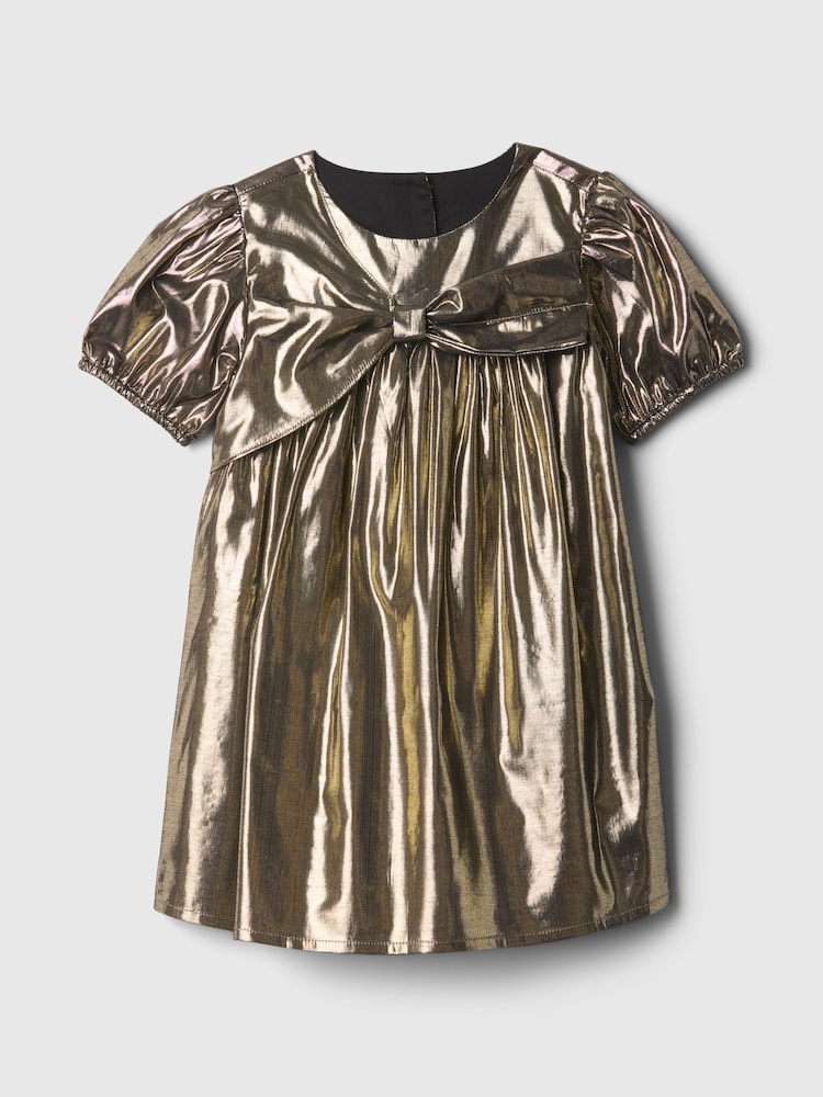 Gap Gold Metallic Bow Dress (6mths-5yrs) - Image 2 of 3