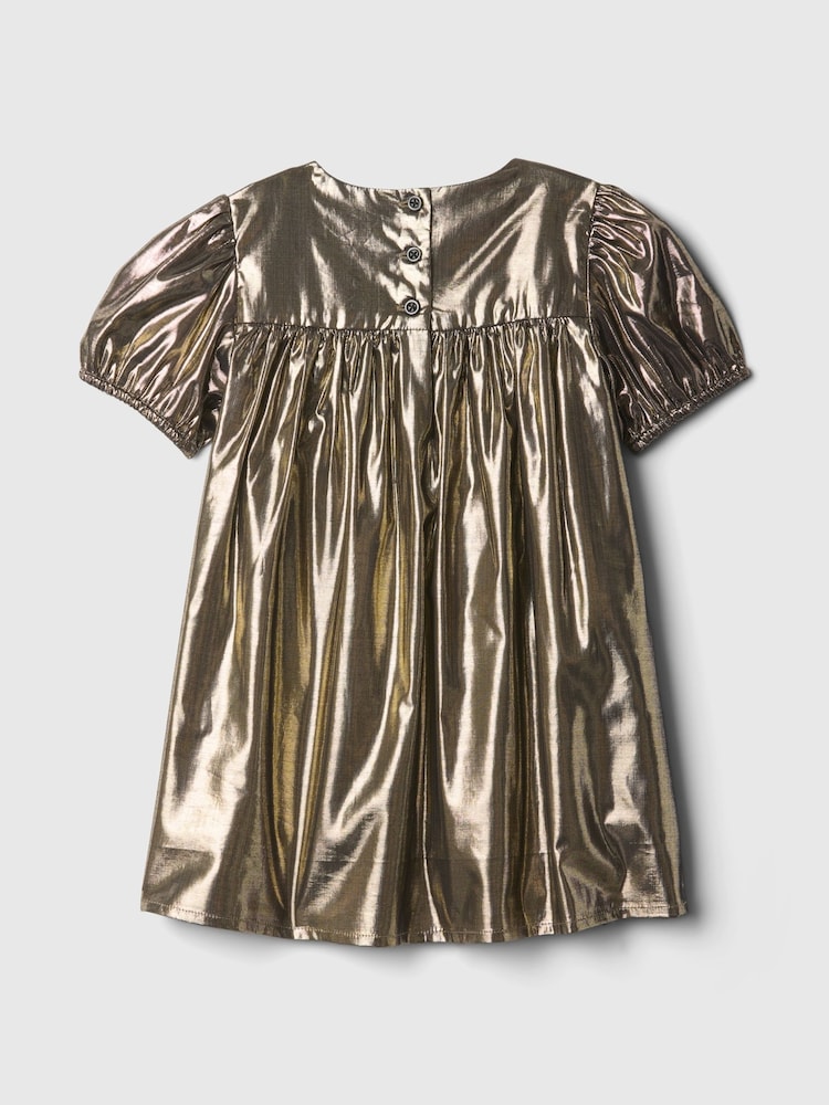 Gap Gold Metallic Bow Dress (6mths-5yrs) - Image 3 of 3