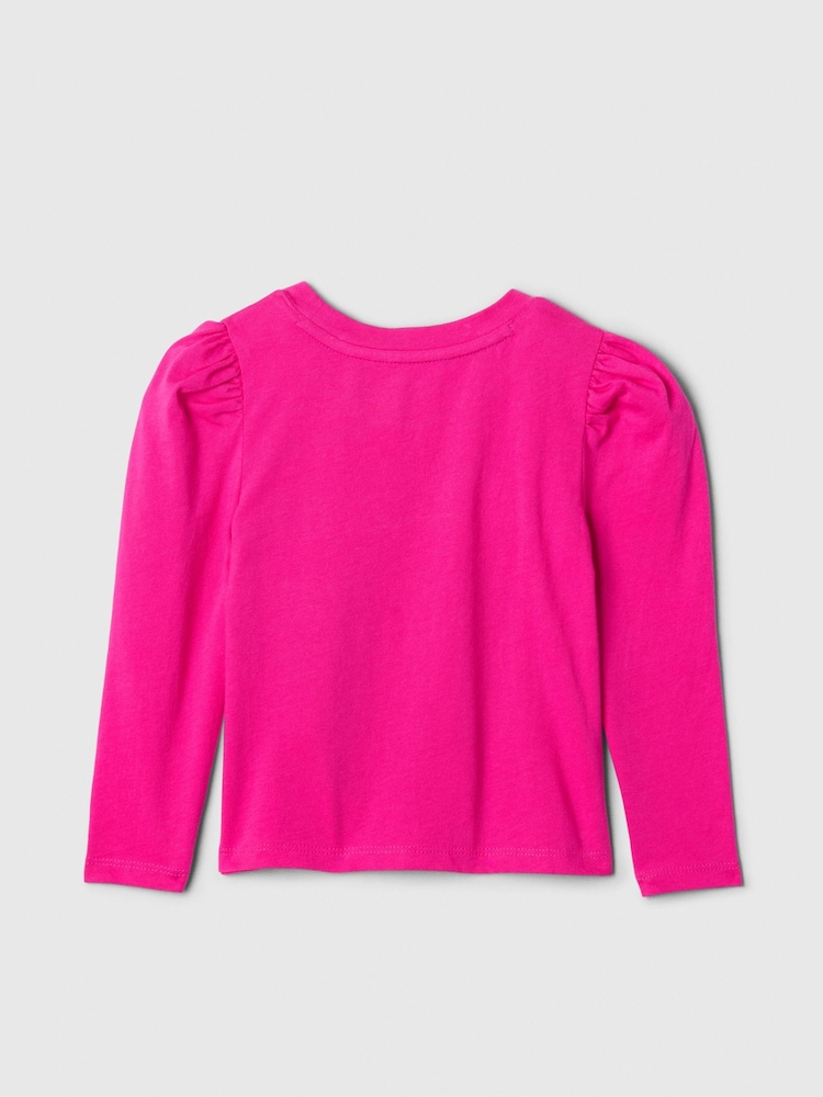 Gap Pink Puff Long Sleeve T-Shirt (6mths-5yrs) - Image 2 of 2