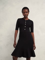 Hobbs Black Cece Knitted Dress - Image 1 of 4