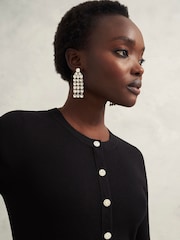 Hobbs Black Cece Knitted Dress - Image 2 of 4