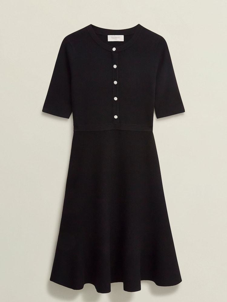 Hobbs Black Cece Knitted Dress - Image 4 of 4