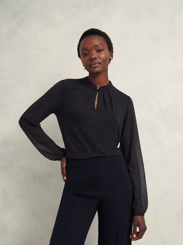 Hobbs Blue Shanice Sparkle Top - Image 1 of 4