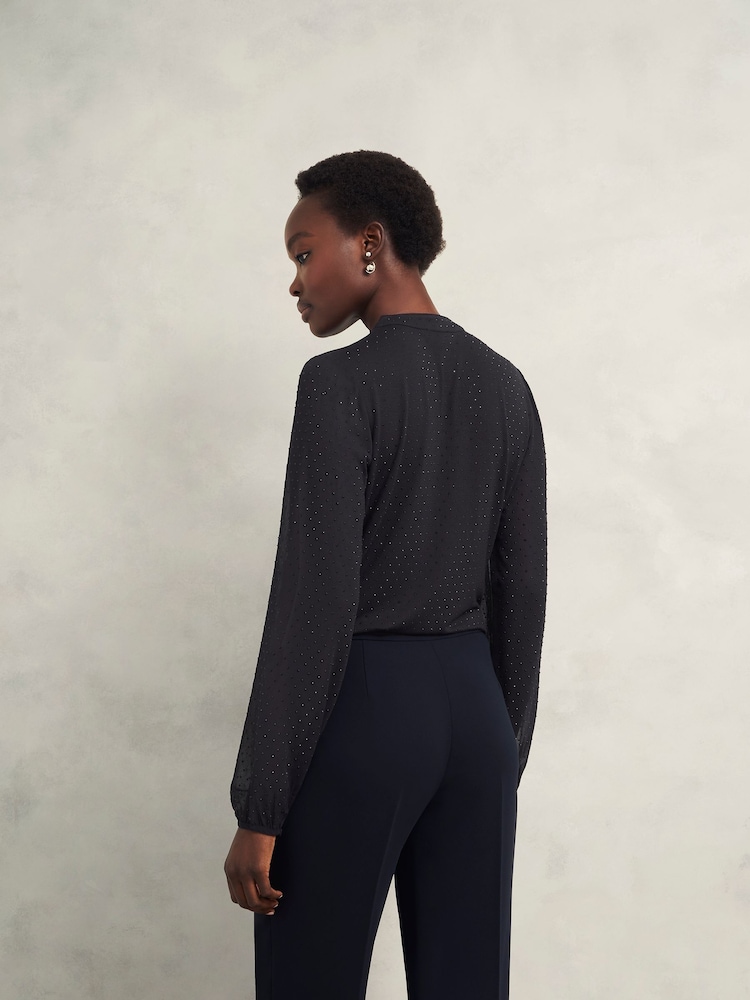 Hobbs Blue Shanice Sparkle Top - Image 2 of 4 Hobbs Blue Shanice Sparkle Top - Image 2 of 4