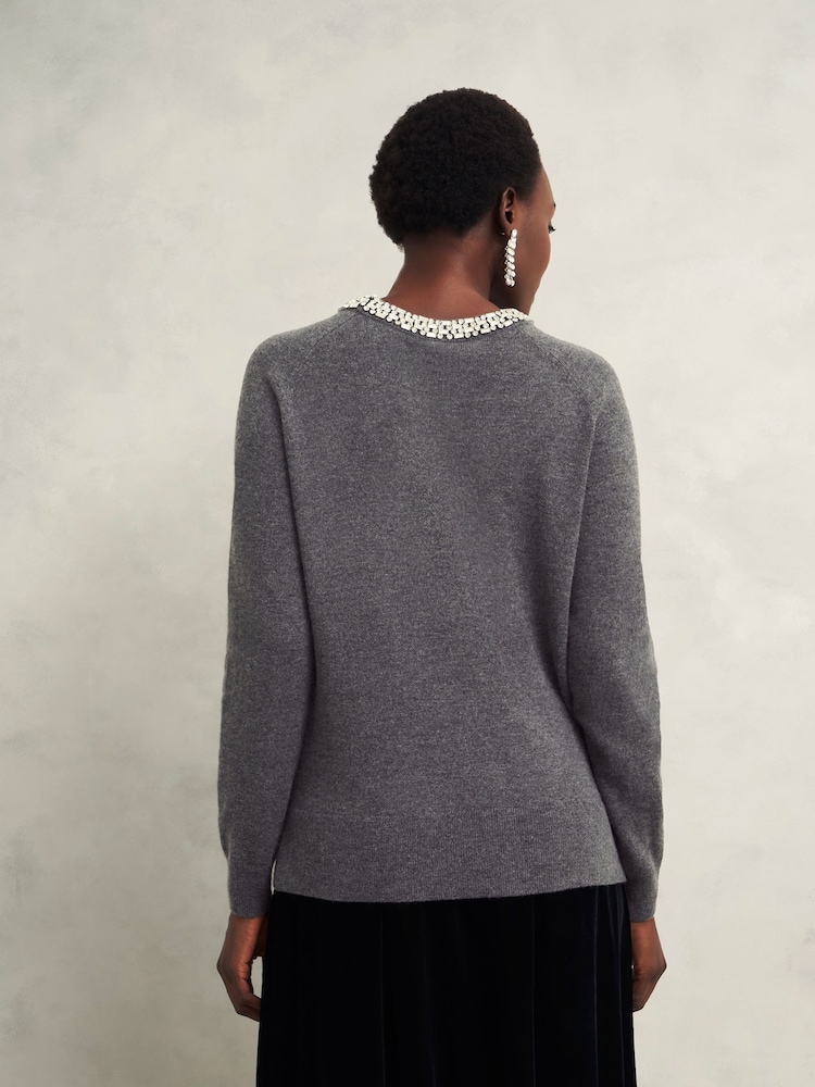 Hobbs Grey Sherry Jumper - Image 2 of 4 Hobbs Grey Sherry Jumper - Image 2 of 4
