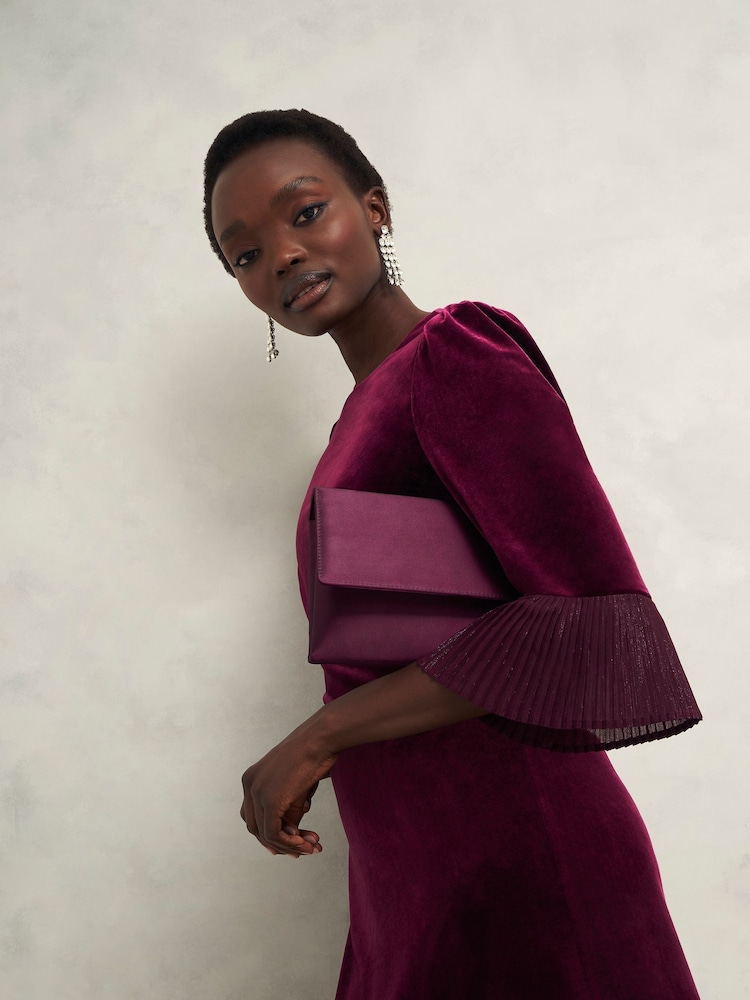 Hobbs Purple Renata Clutch - Image 2 of 3 Hobbs Purple Renata Clutch - Image 2 of 3