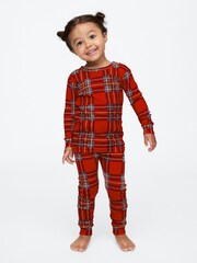Gap Red Matching Family Christmas Plaid Pyjama Set (6mths-5yrs) - Image 1 of 4