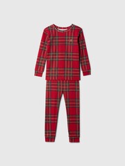 Gap Red Matching Family Christmas Plaid Pyjama Set (6mths-5yrs) - Image 2 of 4