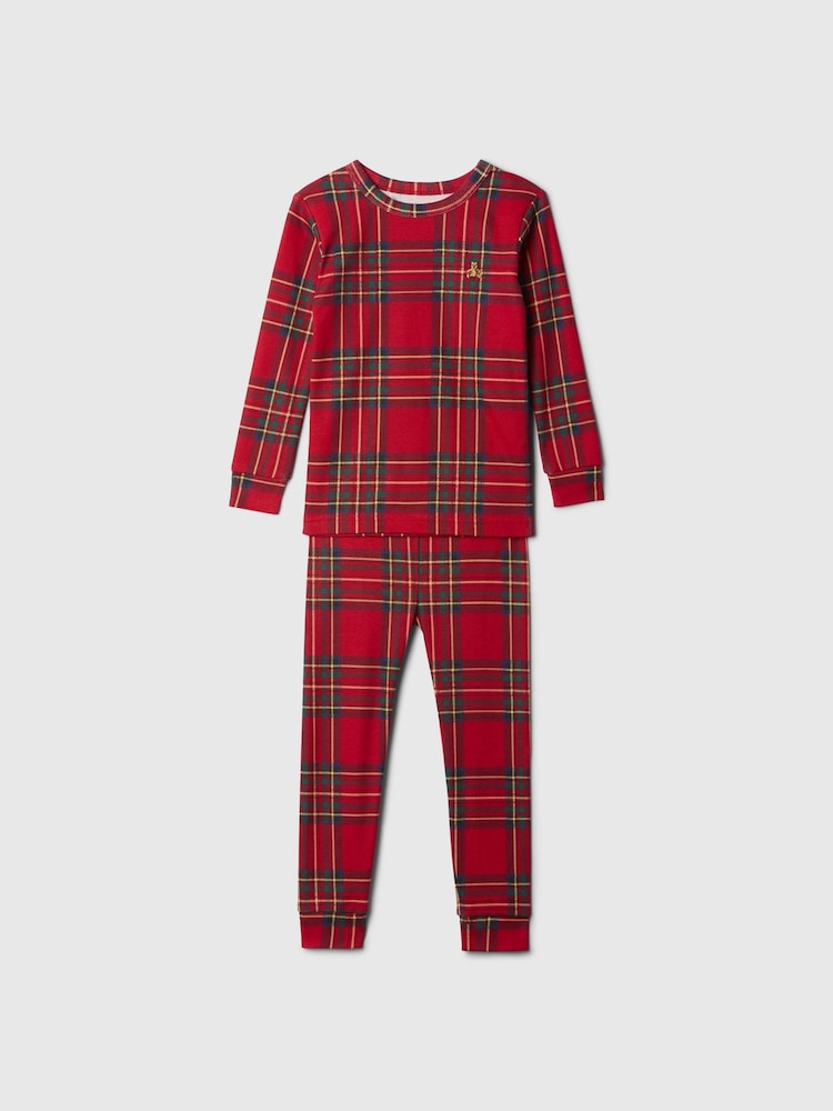 Gap Red Matching Family Christmas Plaid Pyjama Set (6mths-5yrs) - Image 2 of 4