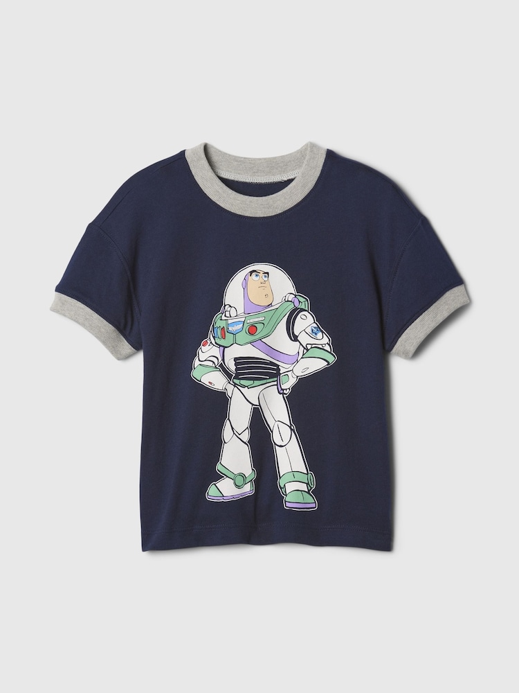 Gap Navy Blue Buzz Lightyear Disney Toy Story Cotton Short Sleeve T-Shirt (6mths-5yrs) - Image 1 of 2