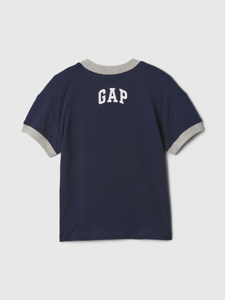 Gap Navy Blue Buzz Lightyear Disney Toy Story Cotton Short Sleeve T-Shirt (6mths-5yrs) - Image 2 of 2