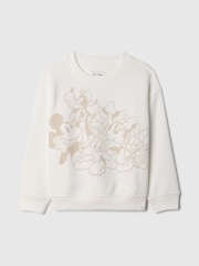 Gap White Mickey Mouse & Friends Disney Vintage Soft Graphic Sweatshirt (6mths-5yrs) - Image 1 of 2
