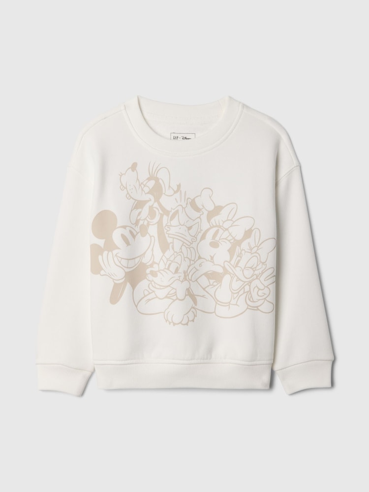 Gap White Mickey Mouse & Friends Disney Vintage Soft Graphic Sweatshirt (6mths-5yrs) - Image 1 of 2