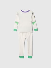Gap White Buzz Lightyear Disney Toy Story Cotton Long Sleeve Pyjamas (12mths-5yrs) - Image 2 of 2