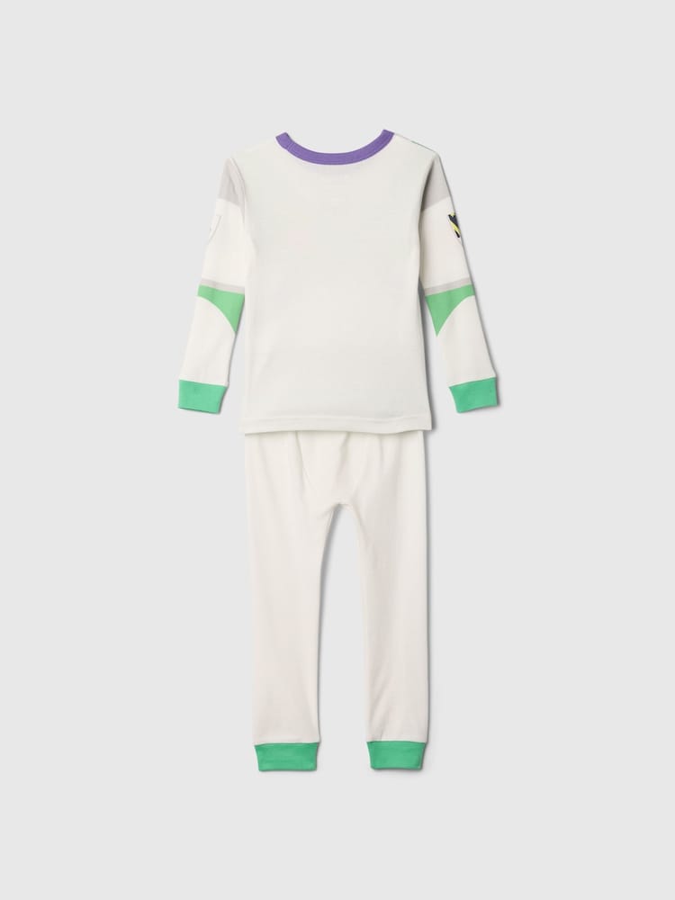 Gap White Buzz Lightyear Disney Toy Story Cotton Long Sleeve Pyjamas (12mths-5yrs) - Image 2 of 2