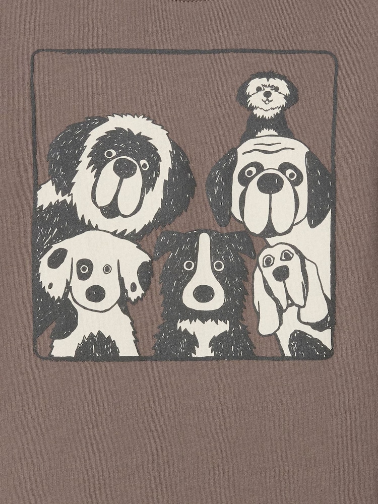 Gap Brown Long Sleeve Crew Neck Graphic T-Shirt (6mths-5yrs) - Image 3 of 3