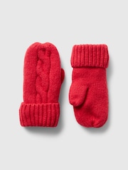 Rojo - Mitones de punto trenzado en Cashsoft para niños pequeños de Gap - Imagen 1 de 1