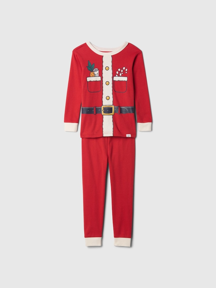 Gap Red Santa Christmas Print Pyjamas (6mths-5yrs) - Image 1 of 2