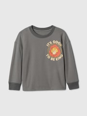 Gap Grey Musafa Disney Lion King Graphic Long Sleeve T-Shirt (6mths-5yrs) - Image 1 of 2