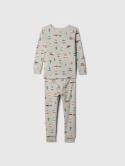 Gap Grey Driving Home For Christmas Print Pyjamas (6mths-5yrs) - Image 2 of 2