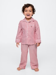 Gap Red Stripe Matching Family Christmas Long Sleeve Button Pyjamas (6mths-5yrs) - Image 1 of 3