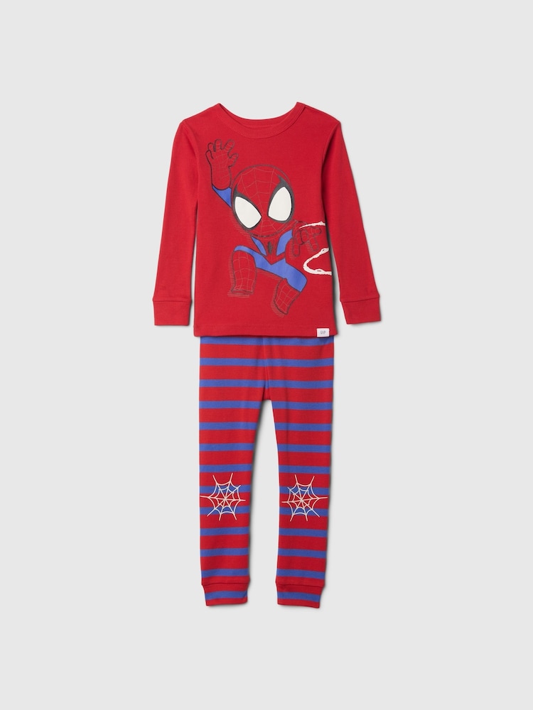 Gap Red Spiderman Marvel Brushed Cotton Pyjamas (12mths-5yrs) - Image 1 of 2