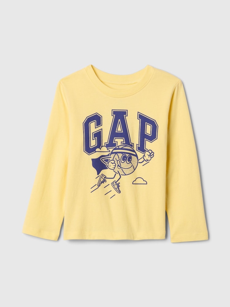 Gap Yellow Long Sleeve Graphic T-Shirt (6mths-5yrs) - Image 1 of 3 Gap Yellow Long Sleeve Graphic T-Shirt (6mths-5yrs) - Image 1 of 3