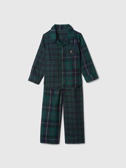Gap Green Matching Family Christmas Kids Flannel Pyjamas (6mths-5yrs) - Image 3 of 4