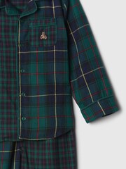 Gap Green Matching Family Christmas Kids Flannel Pyjamas (6mths-5yrs) - Image 4 of 4