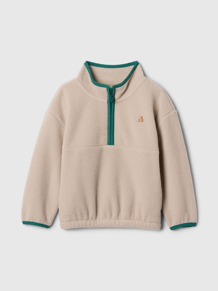 Gap Beige Sherpa Half-Zip Fleece (6mths-5yrs) - Image 1 of 2 Gap Beige Sherpa Half-Zip Fleece (6mths-5yrs) - Image 1 of 2