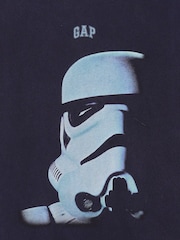 Темно-синий с принтом Storm Trooper - футболка с принтом Gap Star Wars (6мес. -5лет) - Изображение 3 из 3