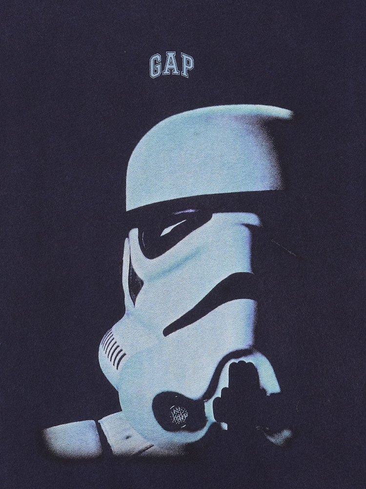 Темно-синий с принтом Storm Trooper - футболка с принтом Gap Star Wars (6мес. -5лет) - Изображение 3 из 3
