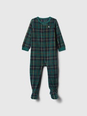 Gap Green Christmas Check Sleepsuit (Newborn-24mths) - Image 1 of 3