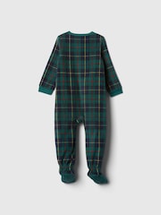 Gap Green Christmas Check Sleepsuit (Newborn-24mths) - Image 2 of 3