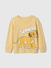 Gap Yellow Simba Disney Lion King Graphic Long Sleeve T-Shirt (6mths-5yrs) - Image 1 of 2