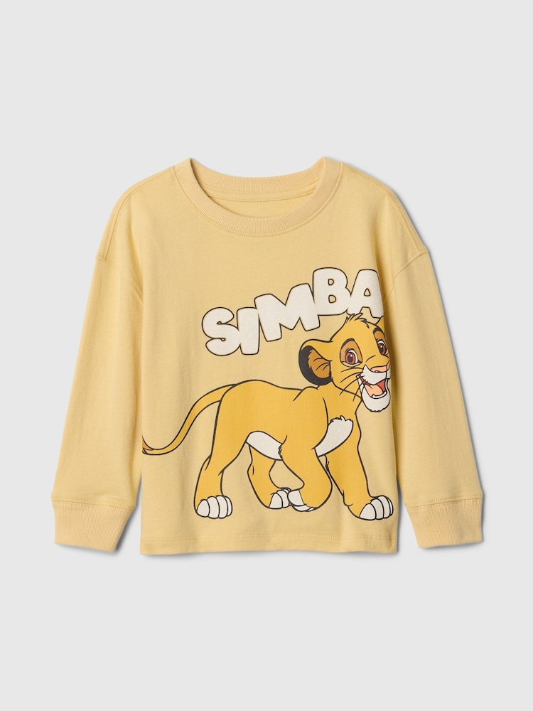 Gap Yellow Simba Disney Lion King Graphic Long Sleeve T-Shirt (6mths-5yrs) - Image 1 of 2